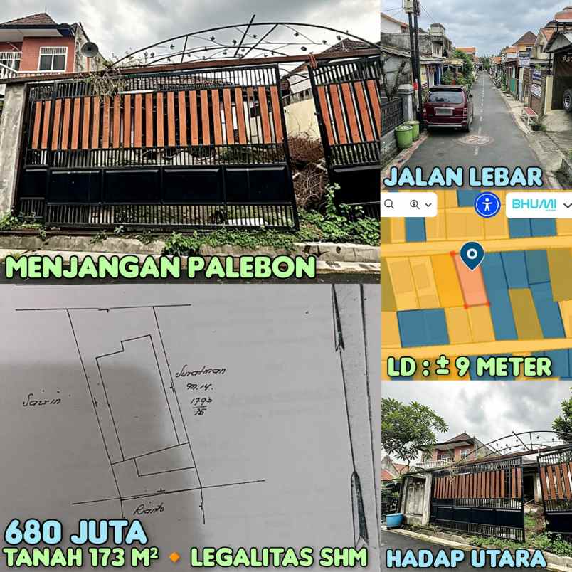 dijual tanah di menjangan palebon semarang
