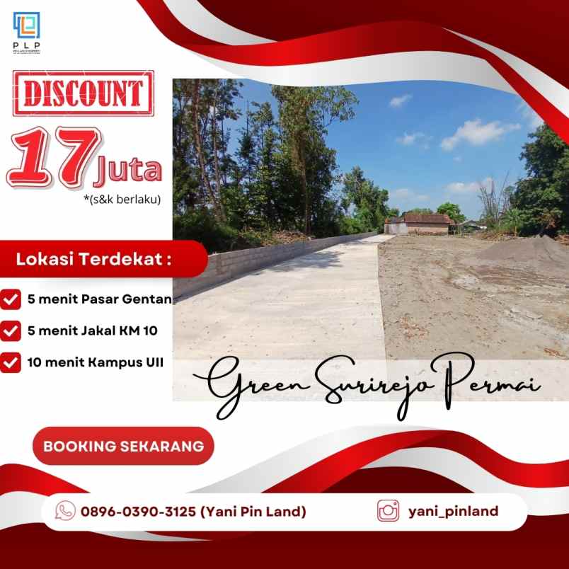 dijual tanah gedongan sumberagung