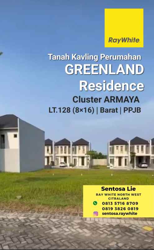 dijual tanah greenland residence