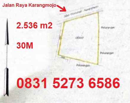 dijual tanah jalan karangmojo selang