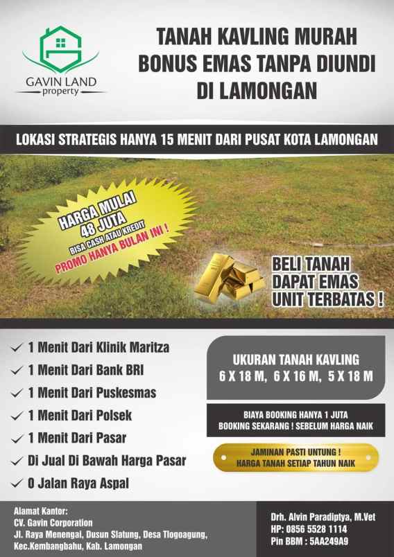 dijual tanah jalan randekan dusun