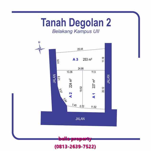 dijual tanah jl degolan