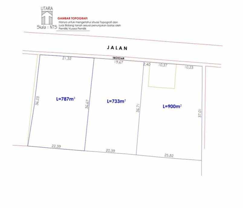dijual tanah jl letda ngurah putra yangbatu