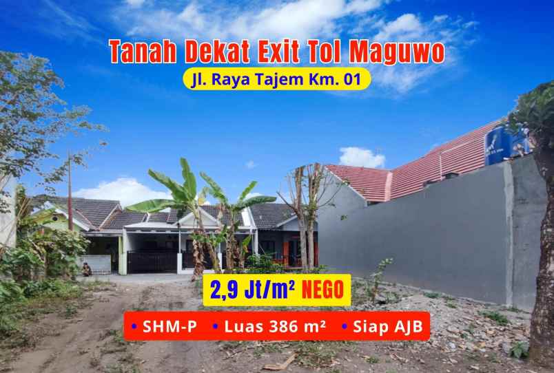 dijual tanah jl tajem maguwoharjo depok