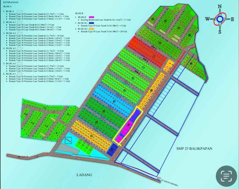 dijual tanah manggar batakan balikpapan