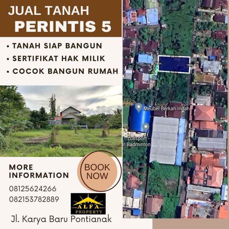 dijual tanah perintis 5 kota pontianak