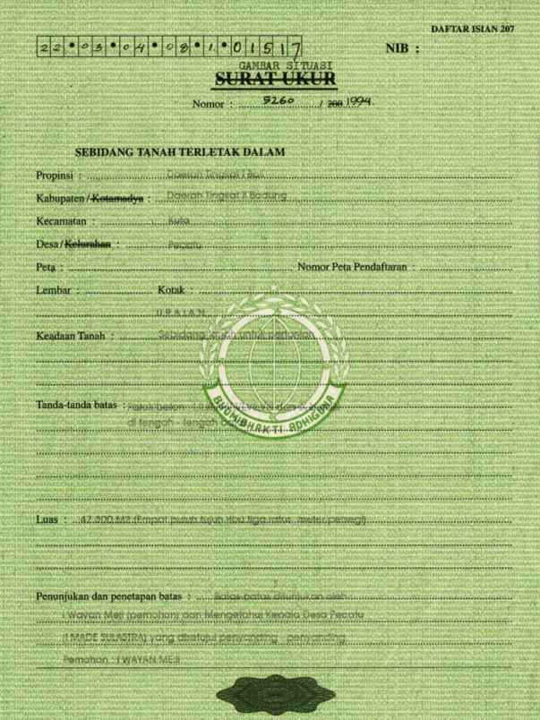 dijual tanah puncak wisesa