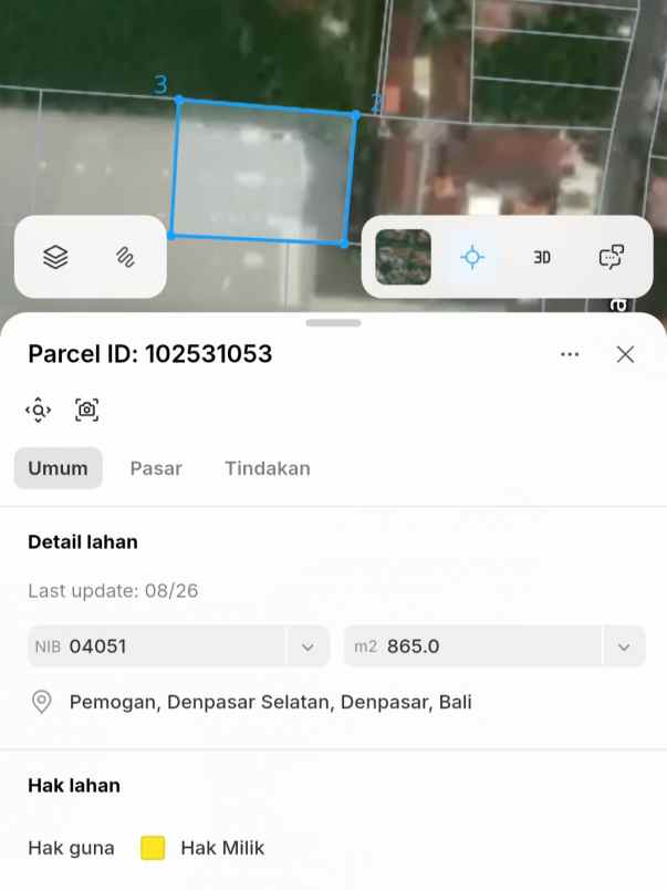 dijual tanah sunset road