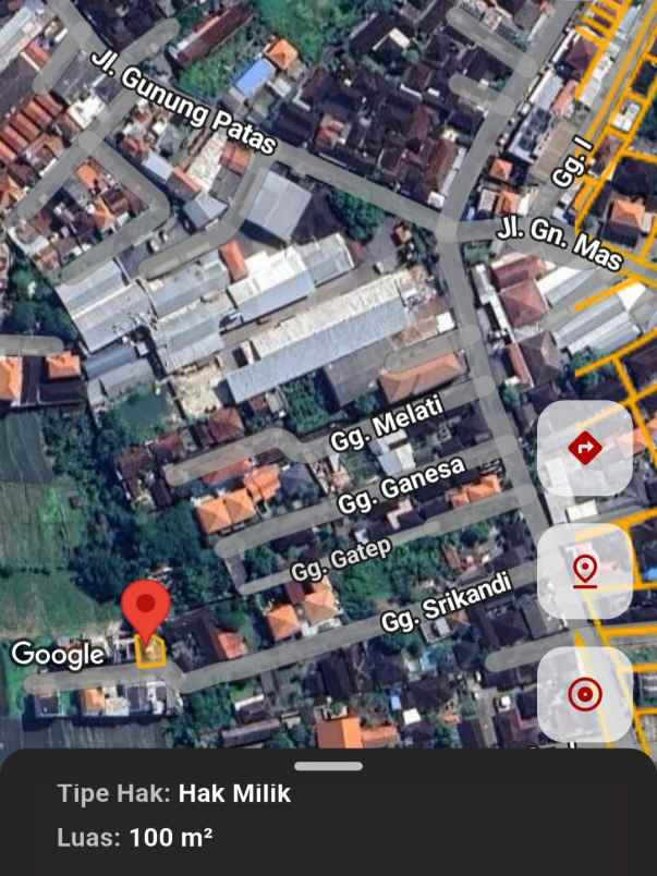 dijual tanah tegal buah padangsambian kelod