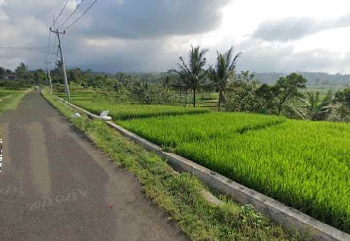 dijual tanah view gunung sawah pinggir jl