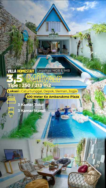 dijual villa 500 meter ambarukmo plaza