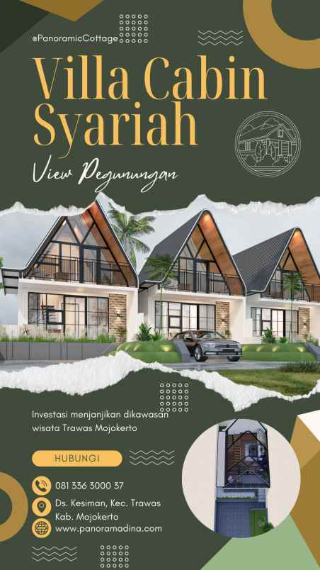 dijual villa ds kesiman kec trawas kab