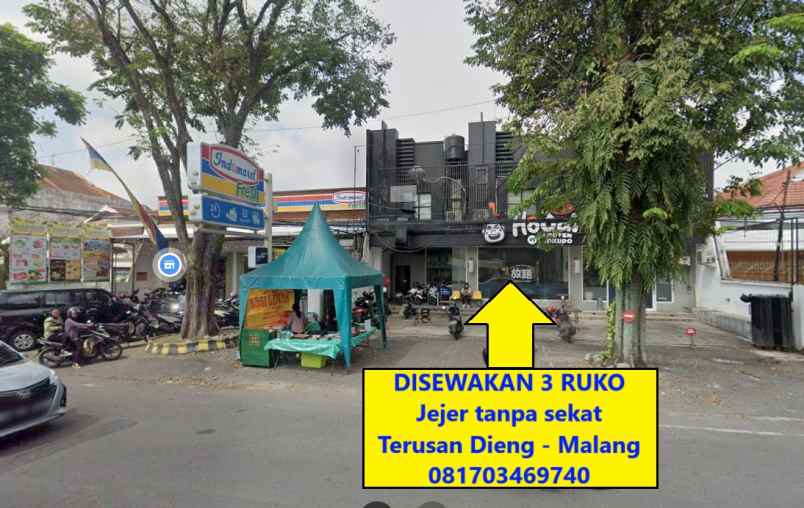 disewakan ruko gudang kantor terusan dieng