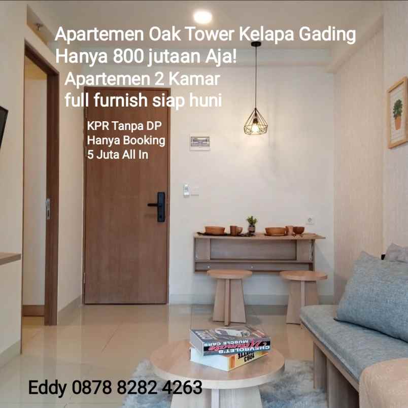 jual apartemen 2 br full furnish siap huni jakarta