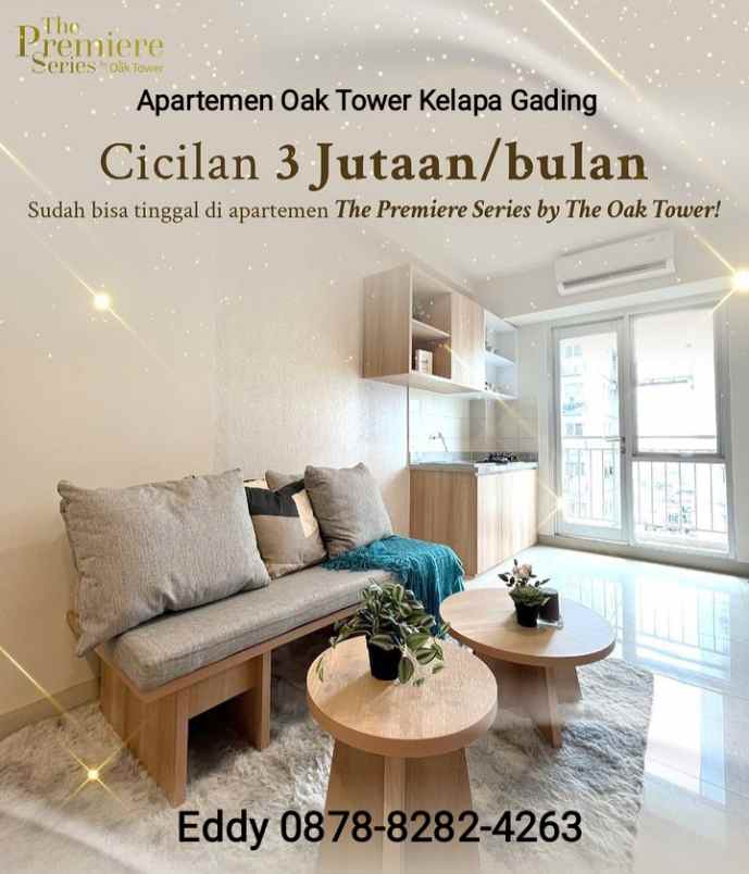 jual apartemen 2 br full furnish siap huni jakarta