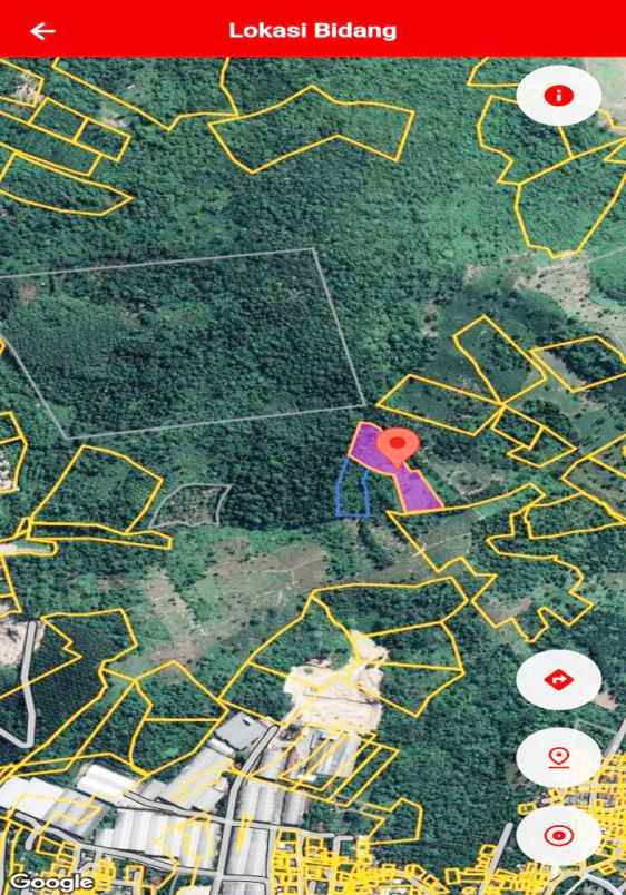 jual bu tanah 9 286 m2 di campang raya bandar lampung