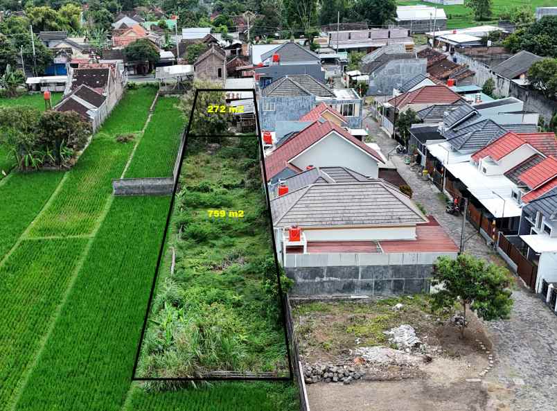 jual tanah murah 2 175jt m pinggir jalan parangtritis