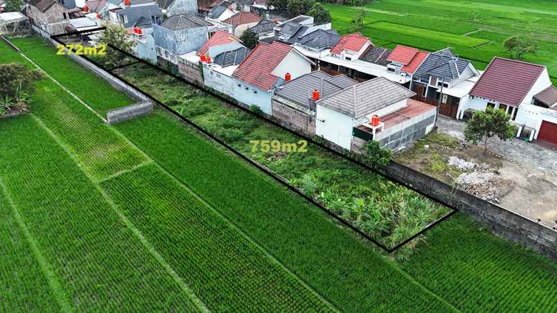 jual tanah murah 2 175jt m pinggir jalan parangtritis