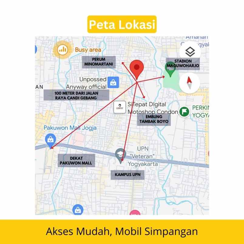 kavling dekat univ upn jogja dan stie ykpn yogyakarta