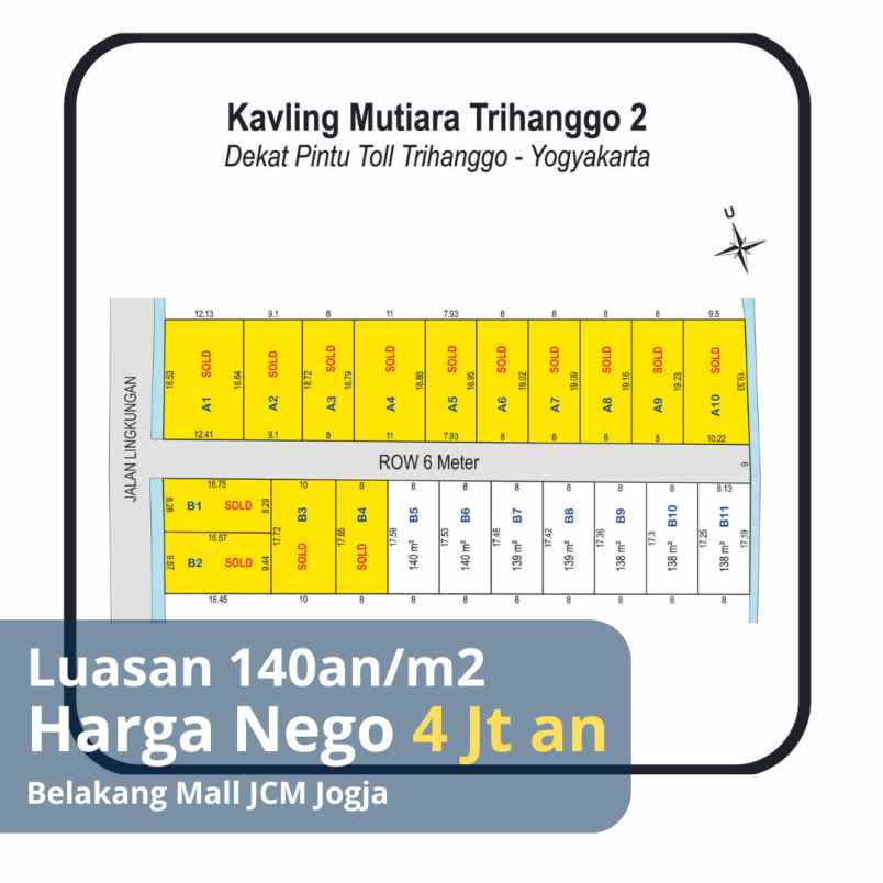 kavling trihanggo jogja belakang jcm