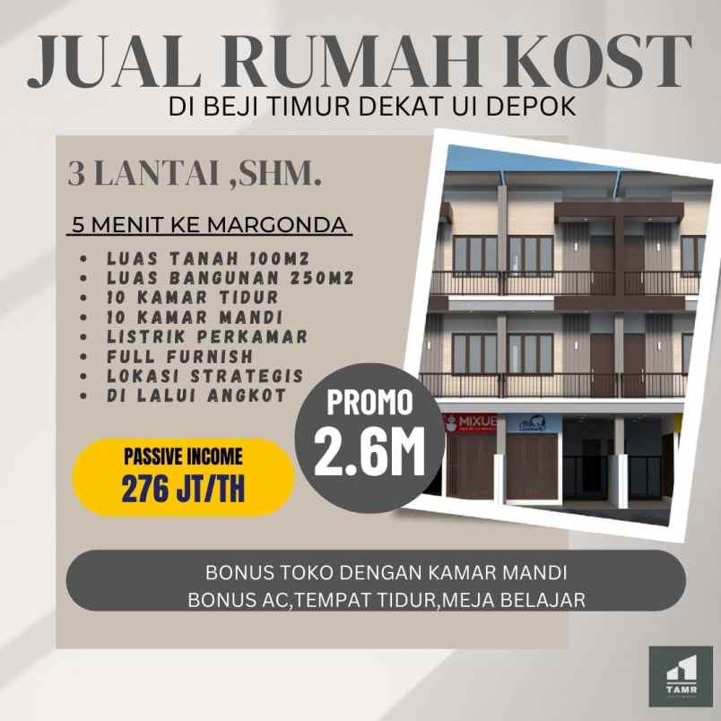 kost mahasiswa dan kios beji depok