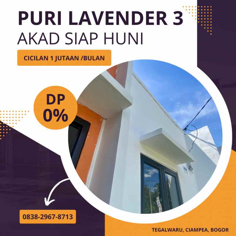 kpr 1 jutaan flat sampai lunas puri lavender 3 bogor