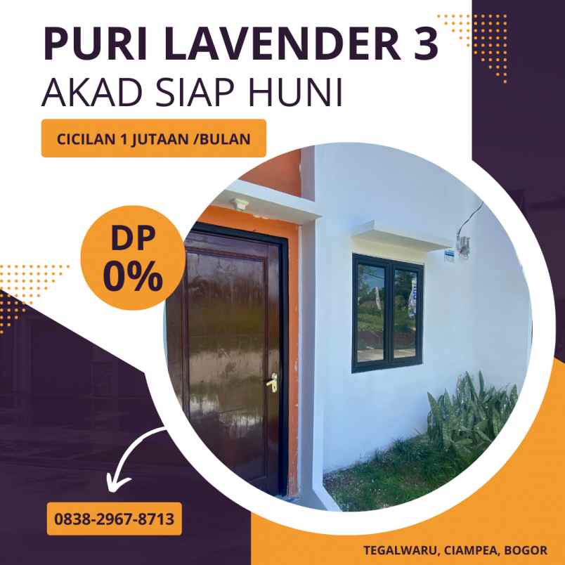 kpr rumah subsidi 1 jutaan puri lavender 3 bogor
