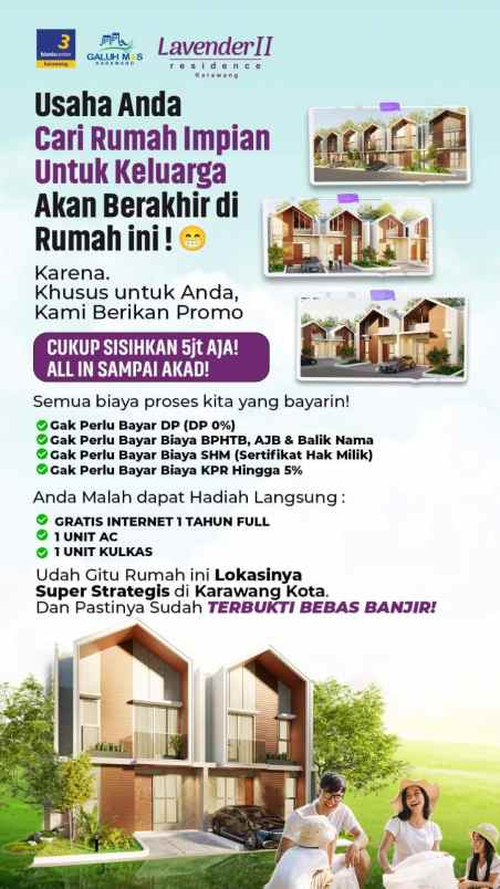 lavender residence cluster termurah di karawang