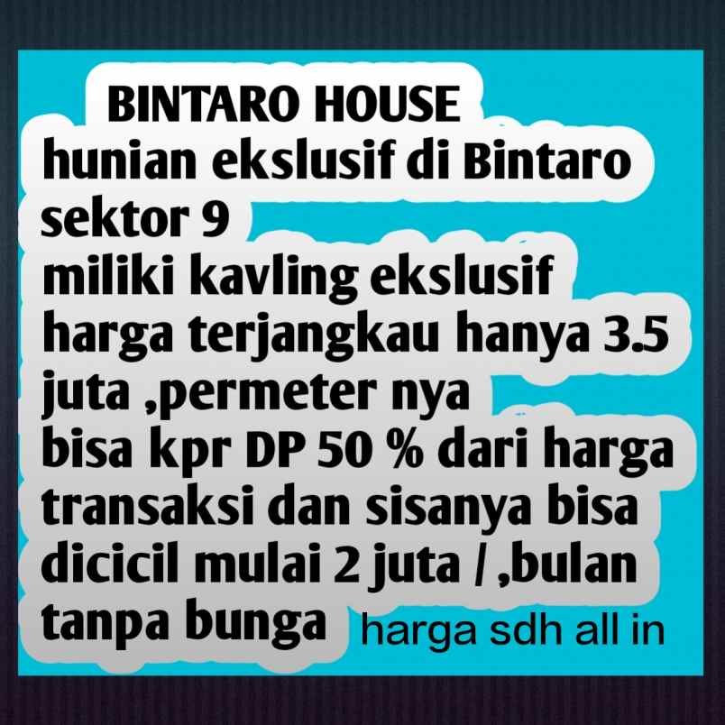 miliki kavling bintaro house hunian ekslusif sektor 9