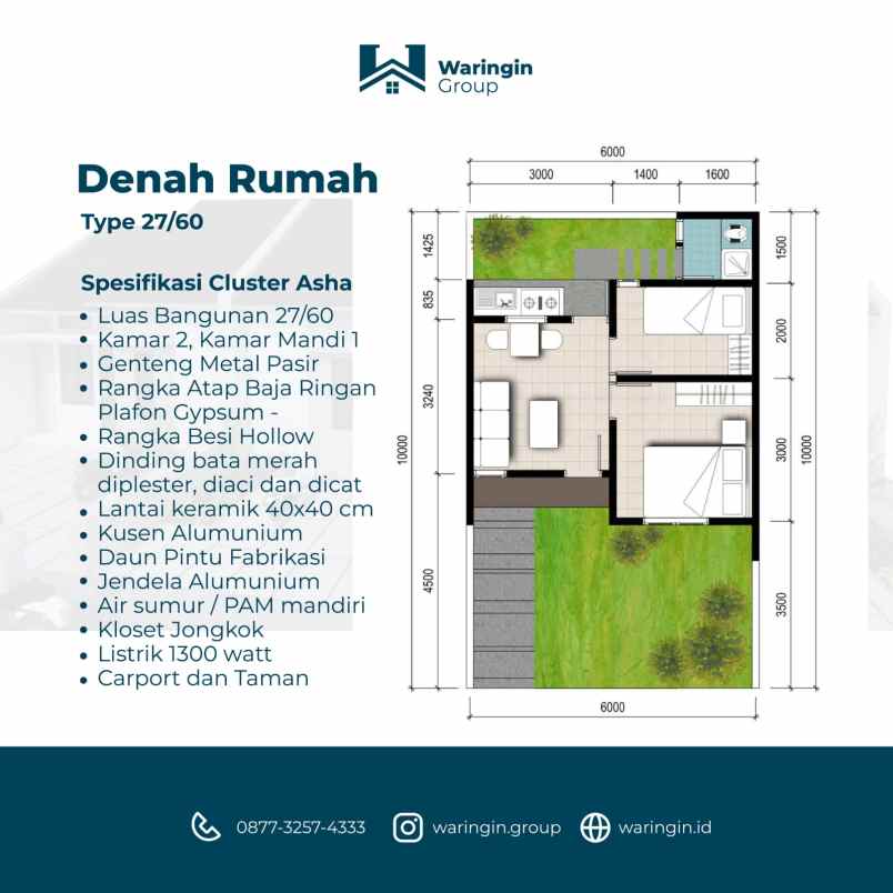 new cluster asha villa karangsari