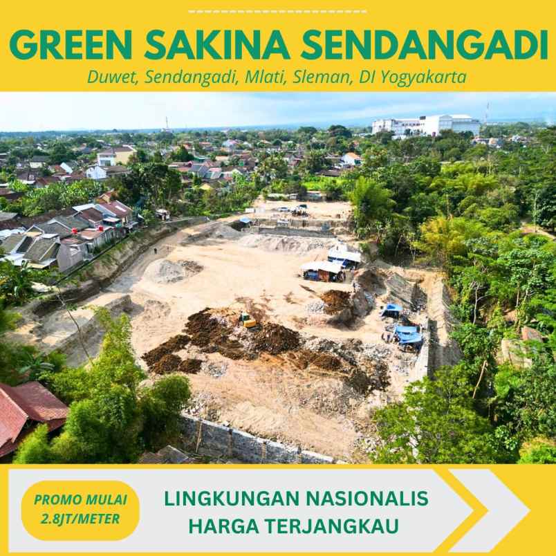 pekarangan strategis 2 8jt meter di jl magelang km 9