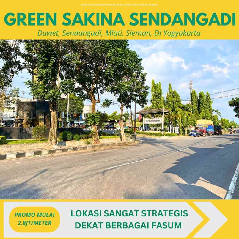 pekarangan strategis 2 8jt meter di jl magelang km 9