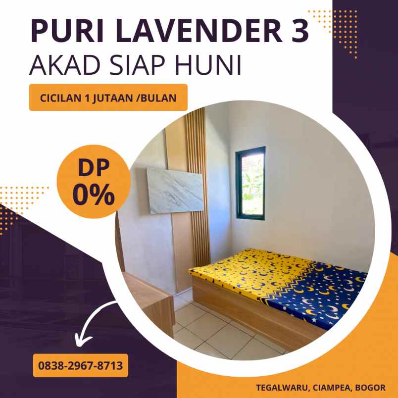 puri lavender 3 rumah kpr idaman cicilan 1 jutaan