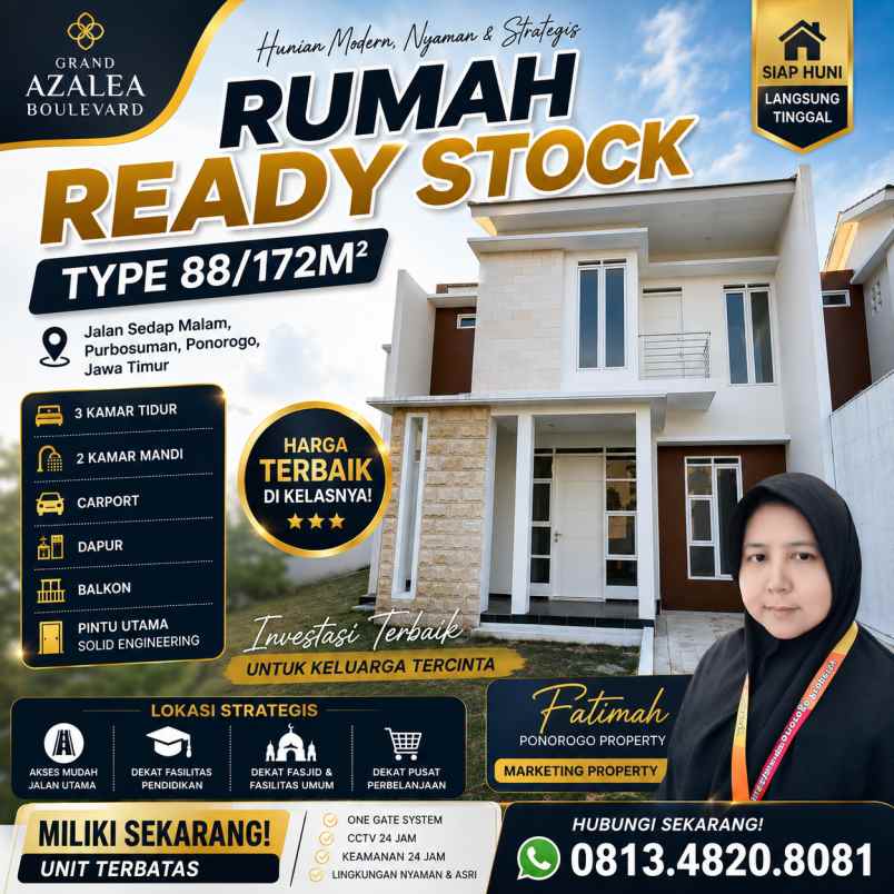 ready stock rumah 2 lantai syariah ponorogo