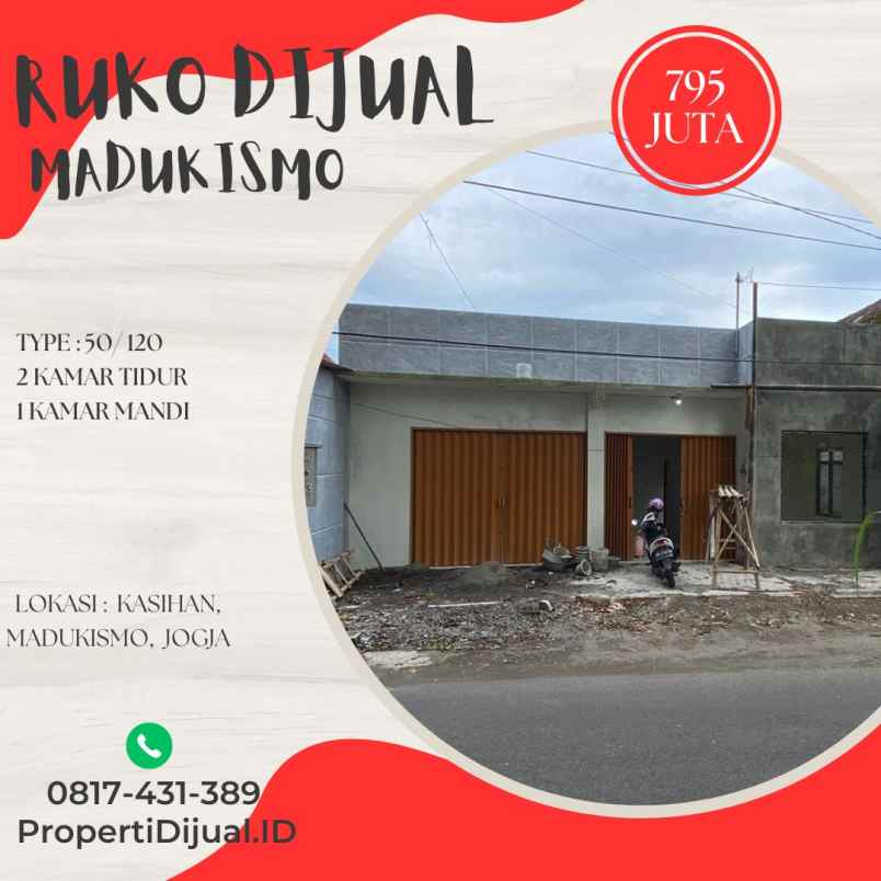 ruko dijual jogja bugisan madukismo