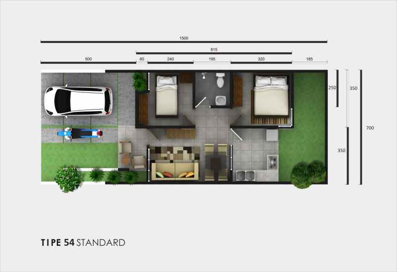 rumah 2kt luas 105m2 di ciganitri bandung