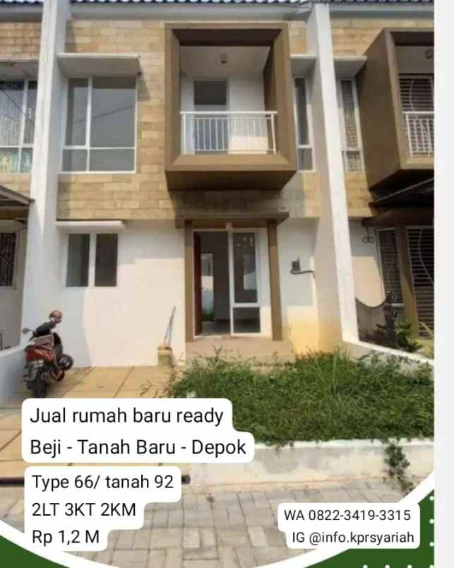 rumah baru readystok tanah baru beji depok