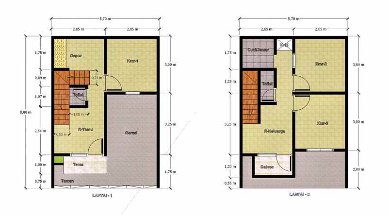 rumah cluster 2 lantai di setu cipayung jakarta timur
