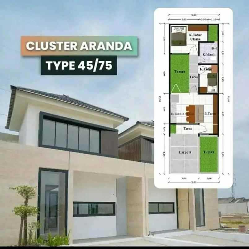 rumah cluster aranda keandra park di cirebon