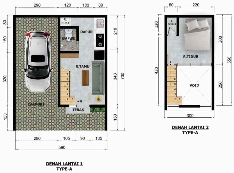 rumah dekat poltek pelayaran di wisma tirta agung asri