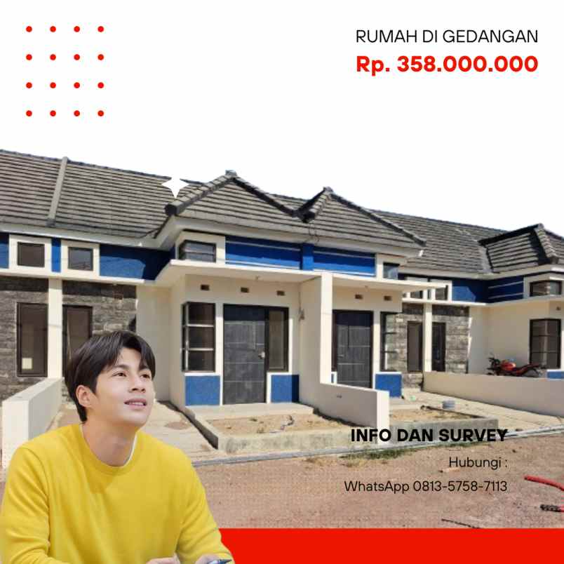 rumah di gedangan rp 358 000 000