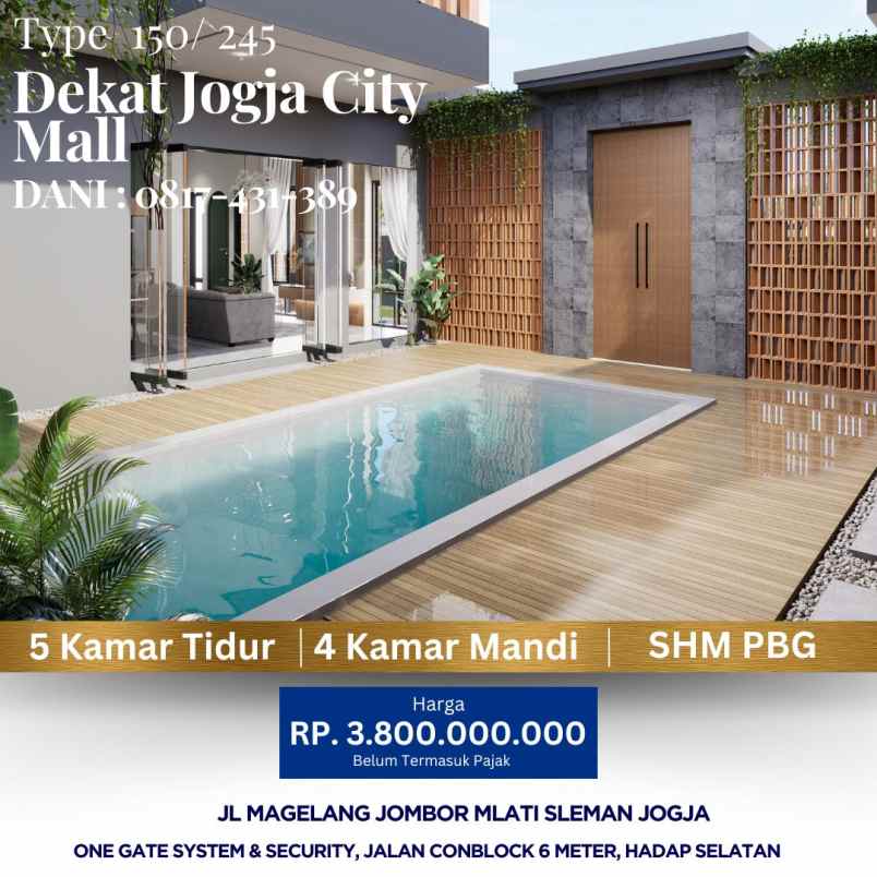 rumah dijual jogja mlati jombor dekat jcm sch hyatt