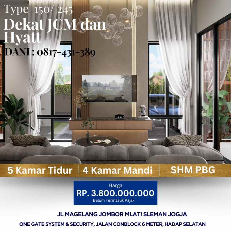 rumah dijual jogja mlati jombor dekat jcm sch hyatt