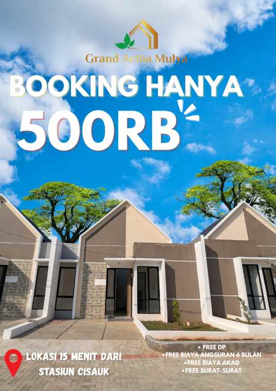 rumah komersil 1 lantai tanpa dp dekat stasiun