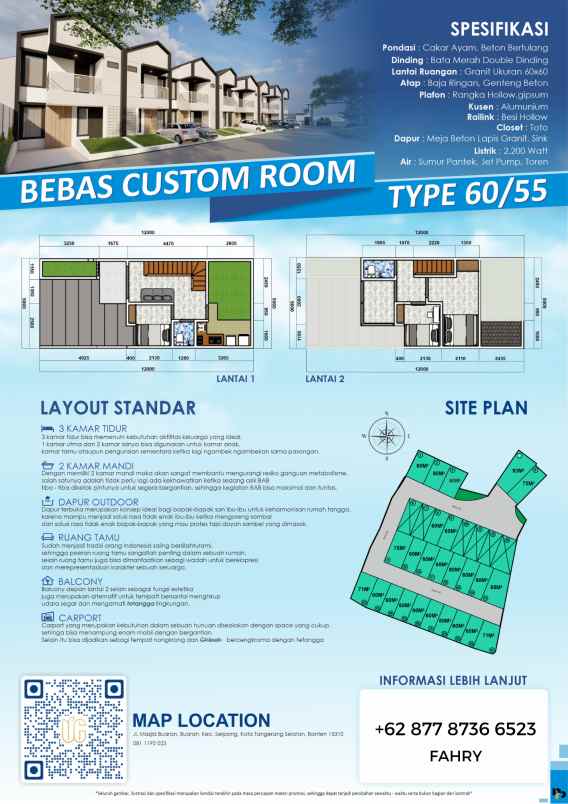 rumah moderen 2 lantai uniqo cluster serpong