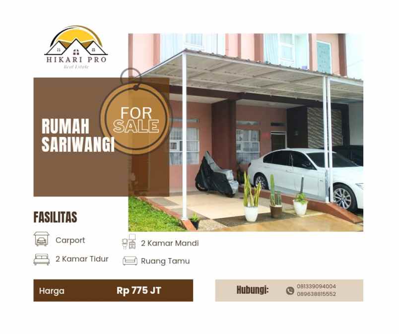 rumah murah 2 lantai di sariwangi