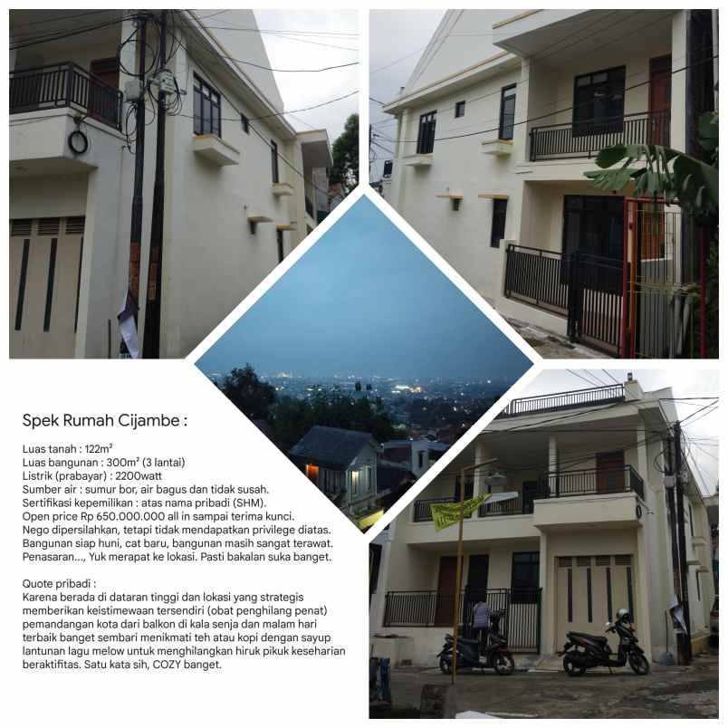 Rumah Murah dengan Bandung City View