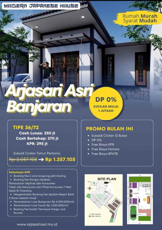 rumah murah japanese style arjasari banjaran bandung