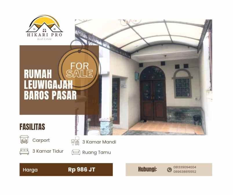 rumah pasar baros dekat unjai rs baros dan tol baros