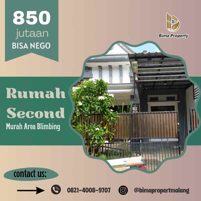 rumah second murah 1 lantai di blimbing